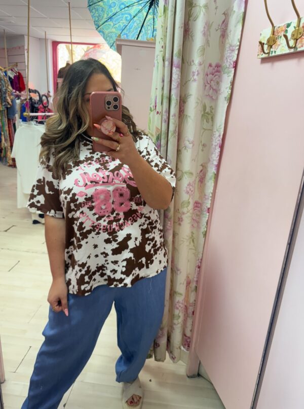 Camiseta vaca letras