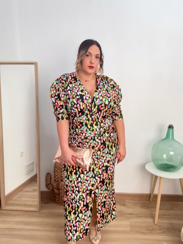 Vestido puntitos multicolor - Imagen 4