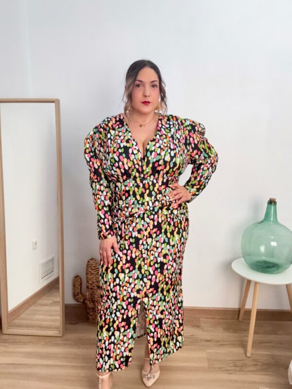 Vestido puntitos multicolor