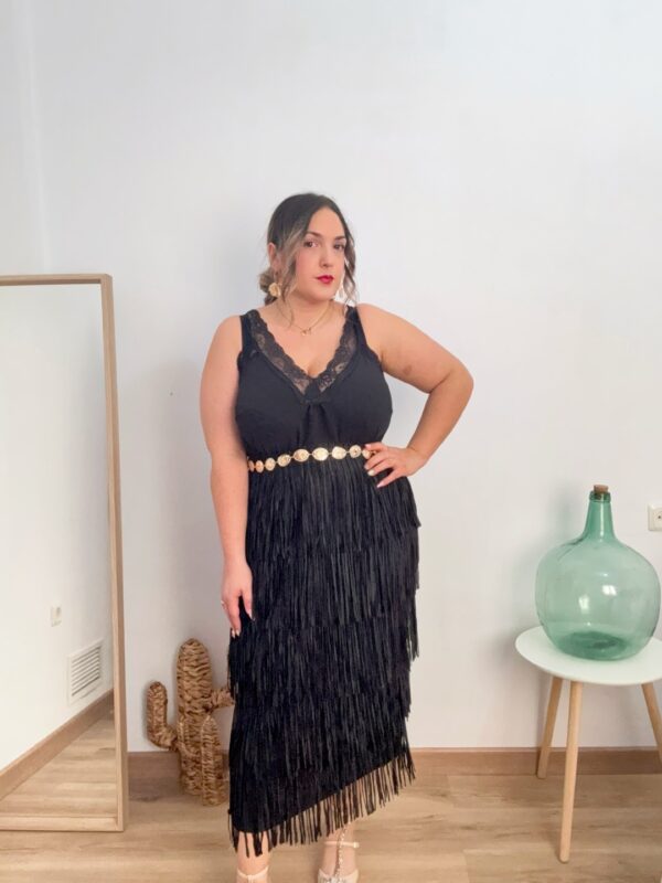 Falda flecos larga - Imagen 4