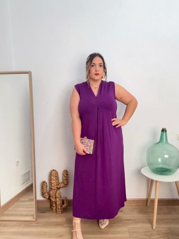 Vestido licra fria morado