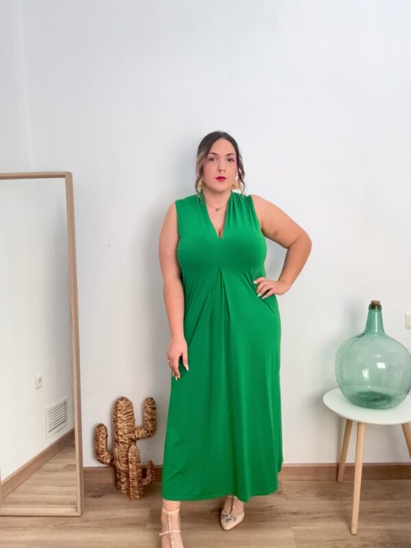Vestido licra fria verde - Imagen 5