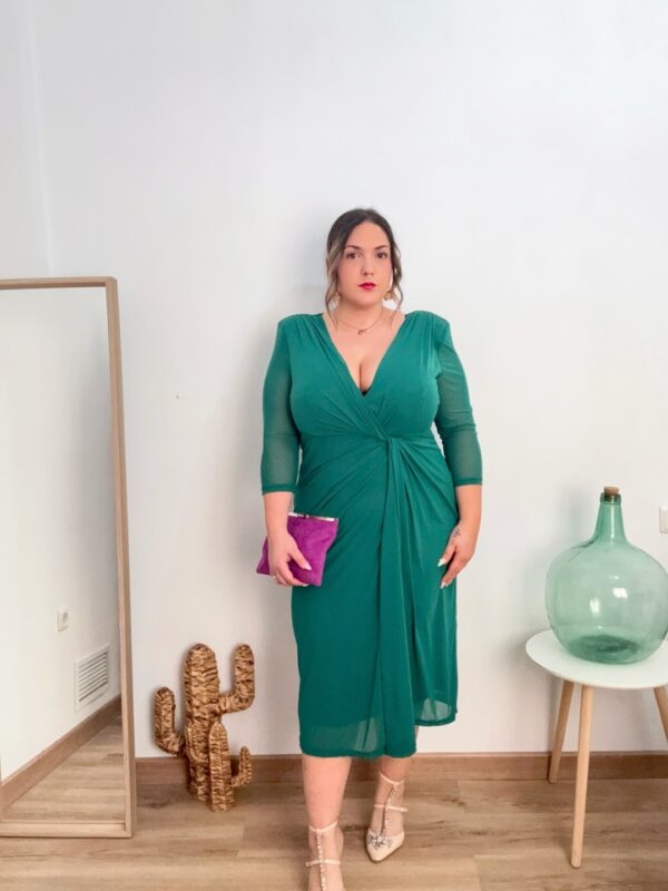 Vestido escote pico nudo - Imagen 2