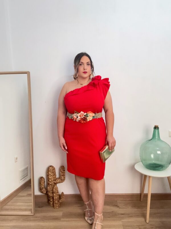 Vestido volanton lateral - Imagen 4