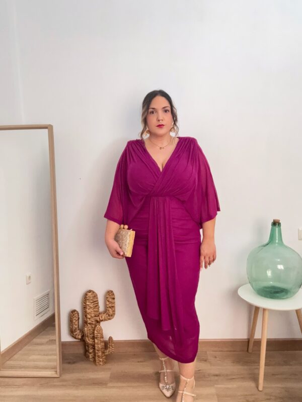 Vestido gasa capa Buganvilla - Imagen 4