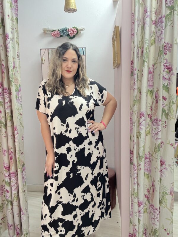 Vestido vaca licra fria negro - Imagen 2