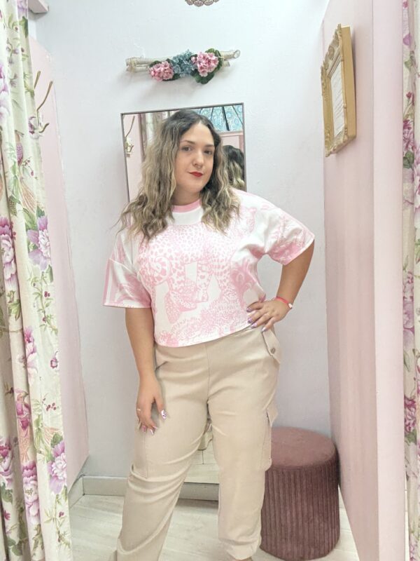 Pantalon bolsillos beige - Imagen 3
