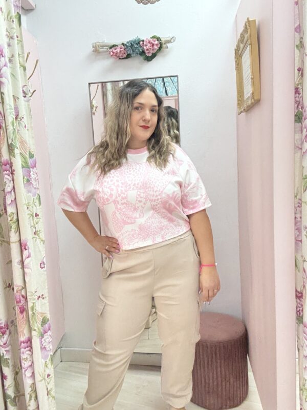 Pantalon bolsillos beige - Imagen 4