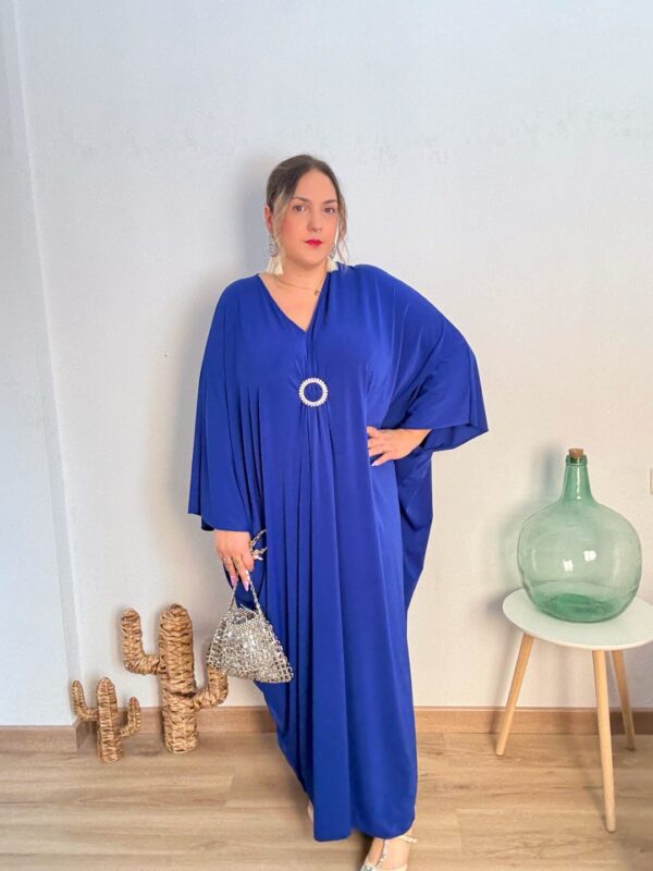 Vestido tunica azul piedra