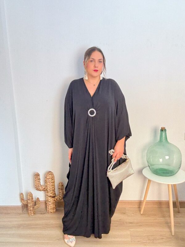 Vestido tunica negro piedra - Imagen 2