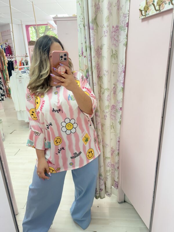 Camiseta smile rosa - Imagen 5