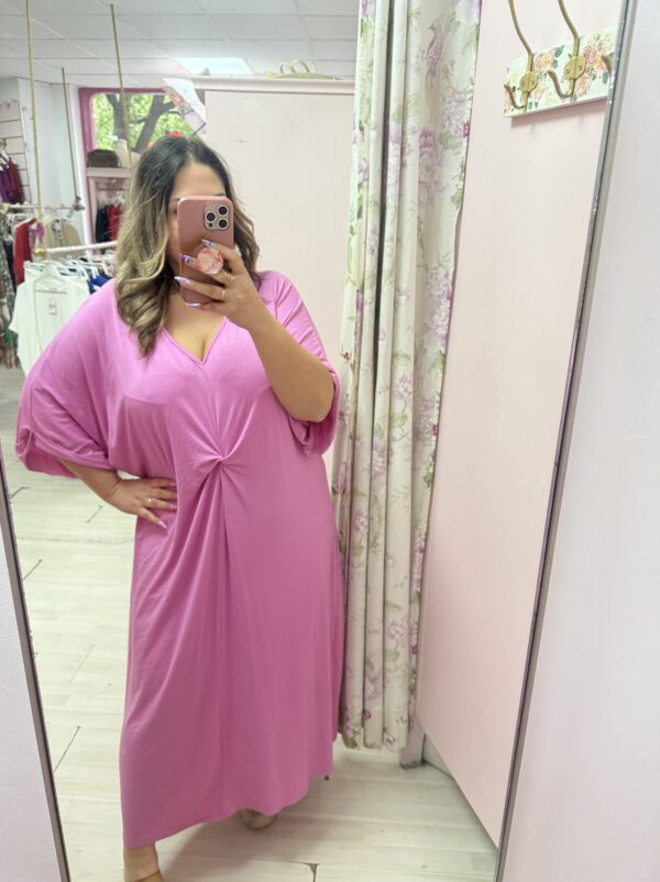 Vestido nudo rosa