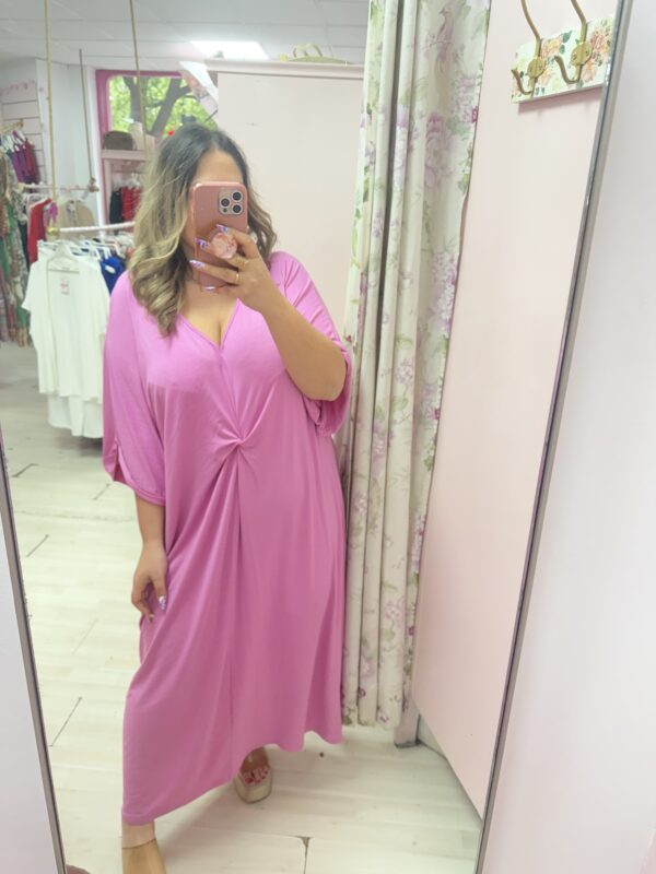 Vestido nudo rosa - Imagen 5