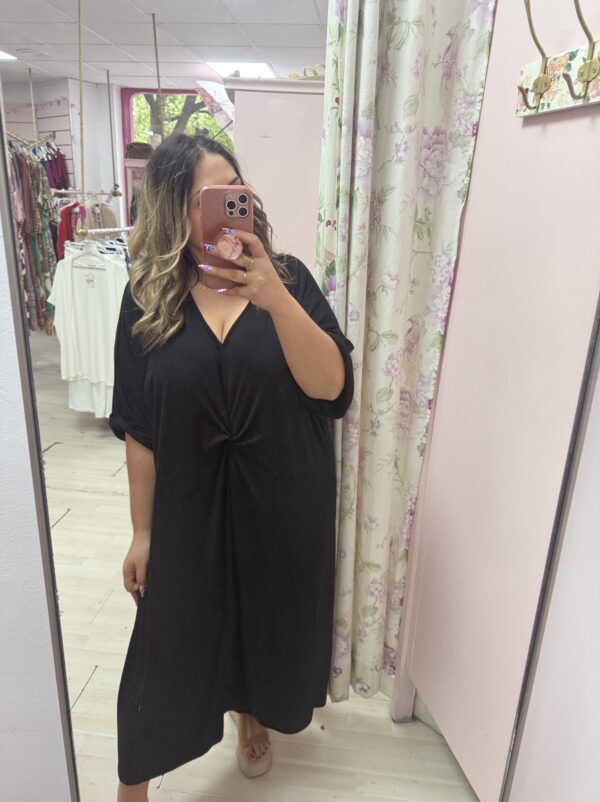 Vestido nudo negro - Imagen 5