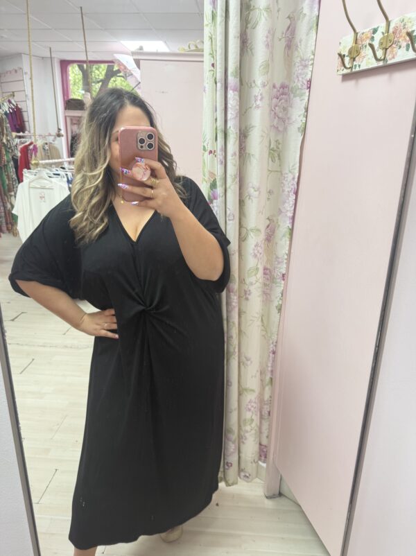 Vestido nudo negro - Imagen 2