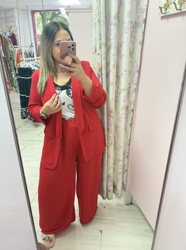 Pantalon tela botones ancho - Imagen 2