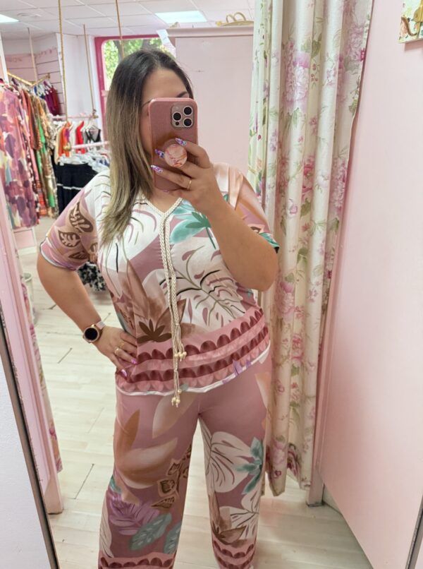 Conjunto rosa trenza - Imagen 4