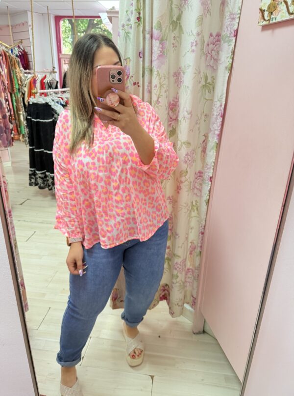 Camisa leopardo rosa - Imagen 3