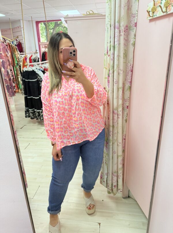 Camisa leopardo rosa - Imagen 4