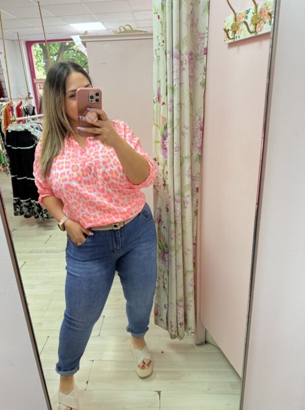 Camisa leopardo rosa