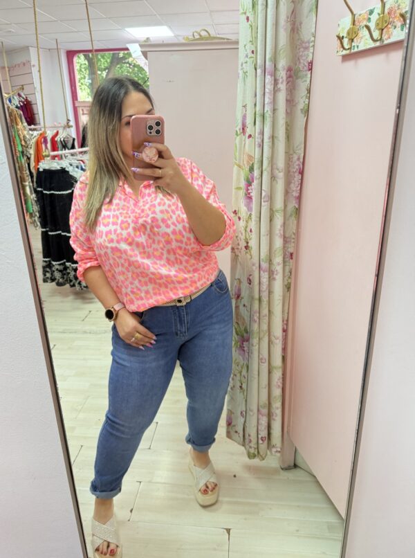 Camisa leopardo rosa - Imagen 2