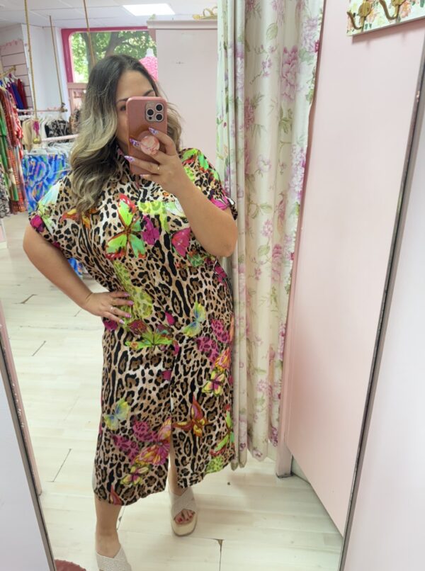 Vestido animal print fluor - Imagen 3