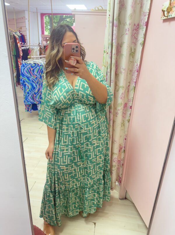 Vestido verde largo - Imagen 4