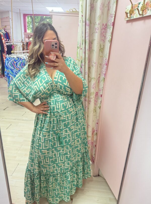 Vestido verde largo - Imagen 2