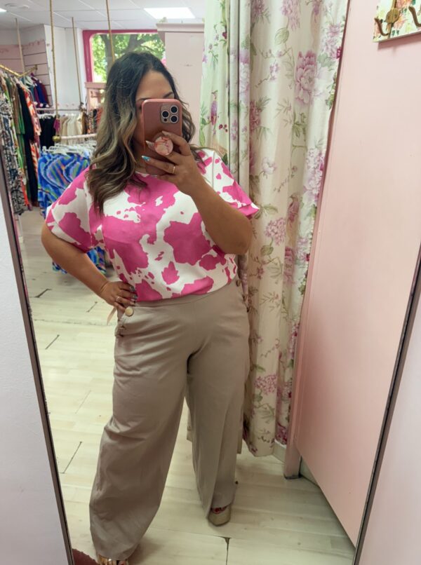 Pantalon beige botones - Imagen 2