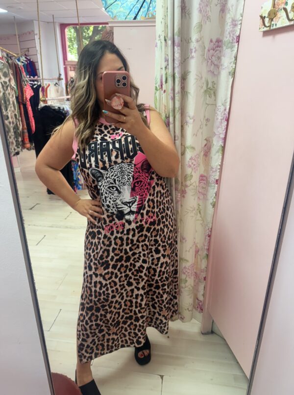 Vestido animal grey