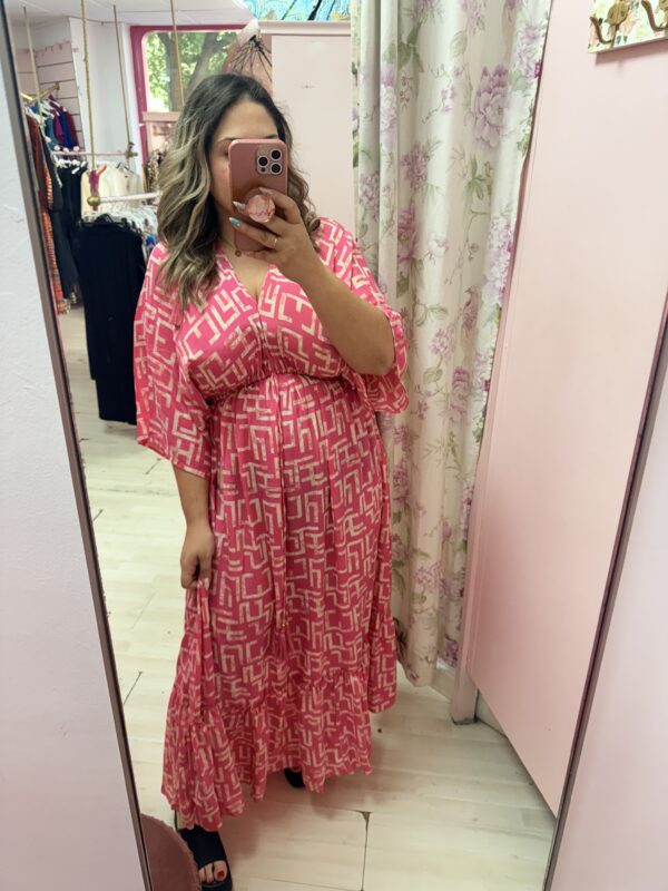 Vestido rosa  largo - Imagen 3
