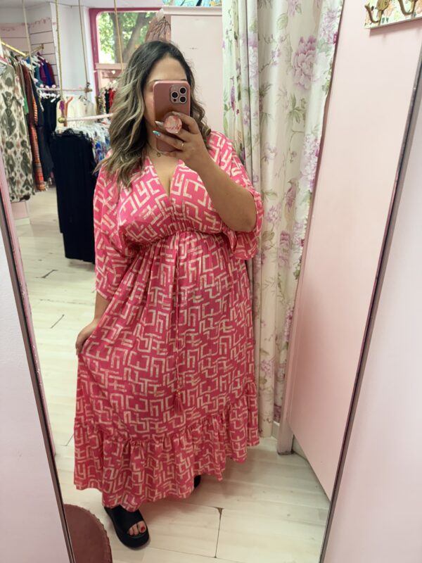 Vestido rosa  largo - Imagen 2