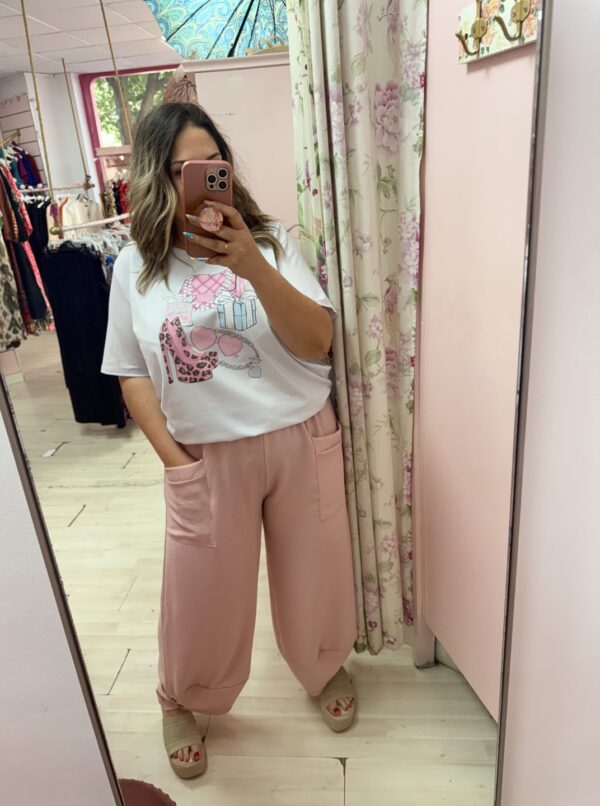 Pantalon ancho bolsillos tela - Imagen 5