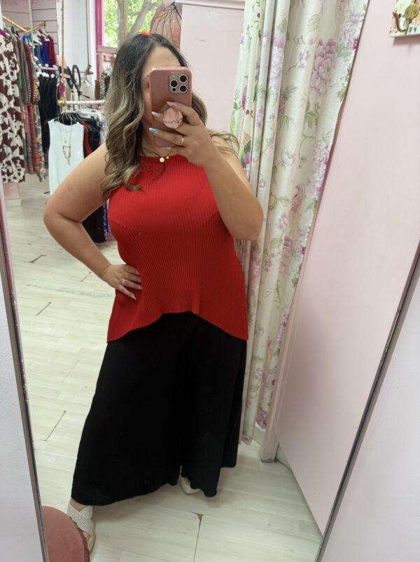 Pantalon palazzo negro campana - Imagen 4
