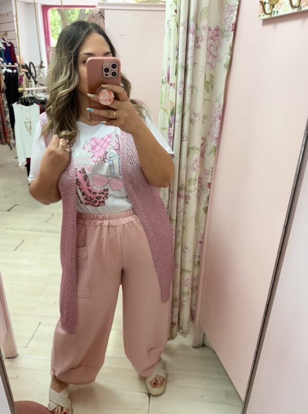Chaleco hilo rosa - Imagen 3