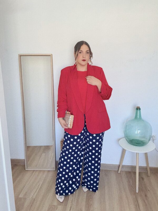 Pantalon lunares azul