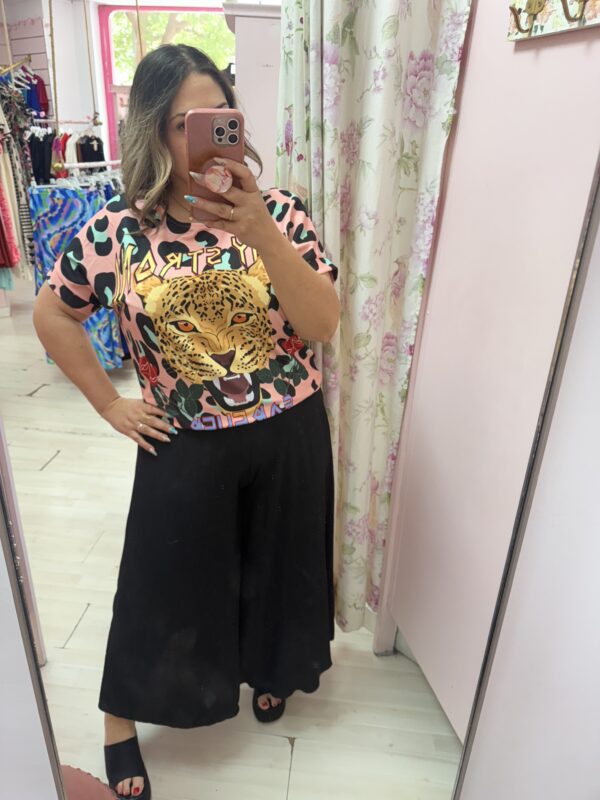 Camiseta tiger rosa claro