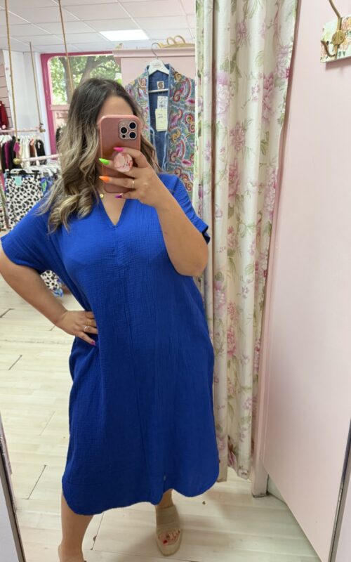 Vestido algodon camisero