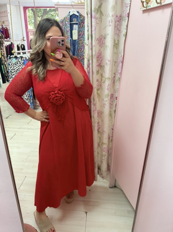 Vestido flor tirantes - Imagen 2