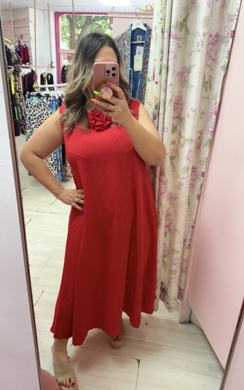 Vestido flor tirantes