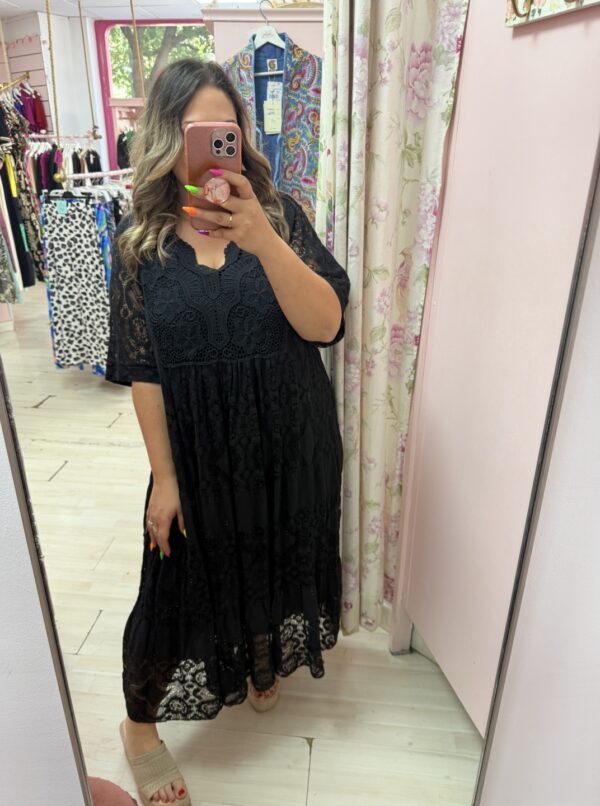 Vestido boho basico liso - Imagen 3