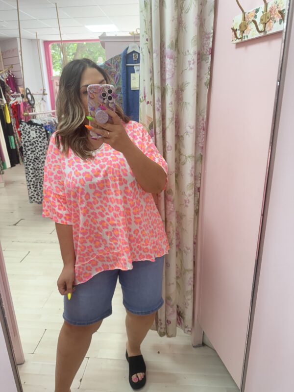Camiseta algodon animal rosa - Imagen 4