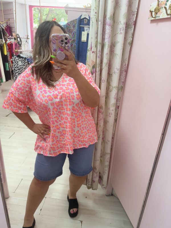 Camiseta algodon animal rosa