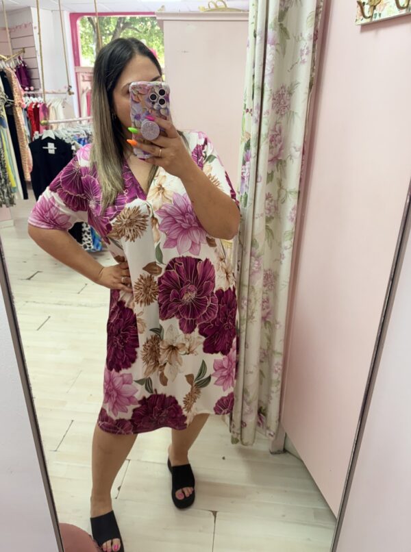 Vestido corto licra fria buganvilla - Imagen 3