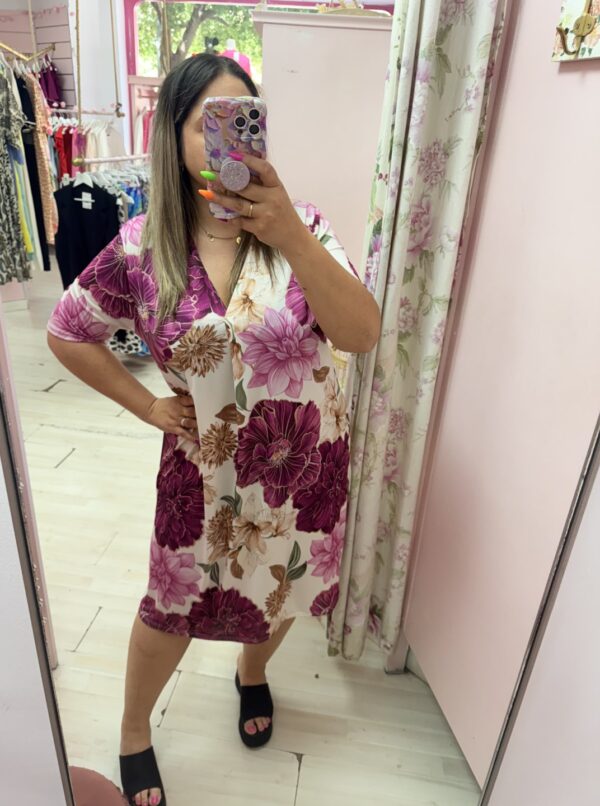 Vestido corto licra fria buganvilla