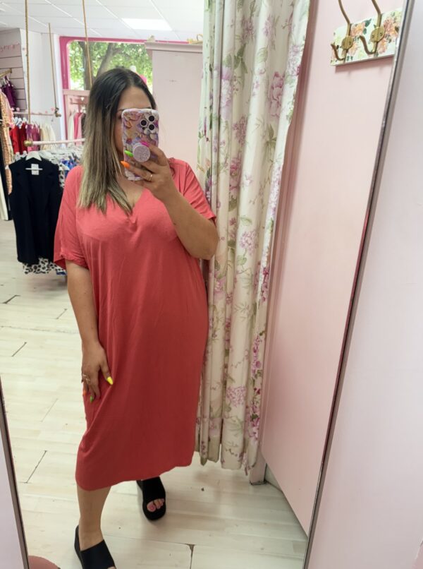 Vestido lazada espalda coral - Imagen 4