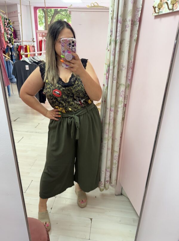Pantalon goma verde - Imagen 2