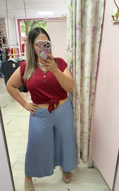 Pantalon goma tobillero vaquero