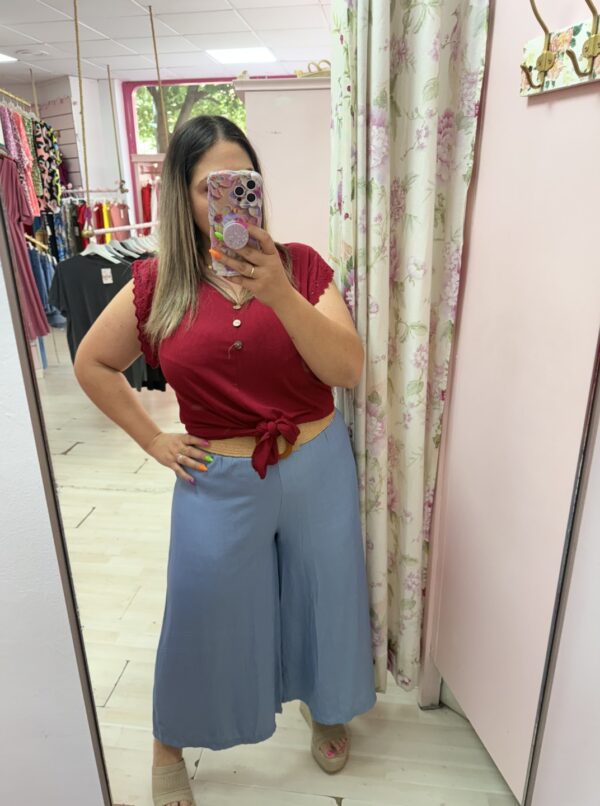 Pantalon goma tobillero vaquero