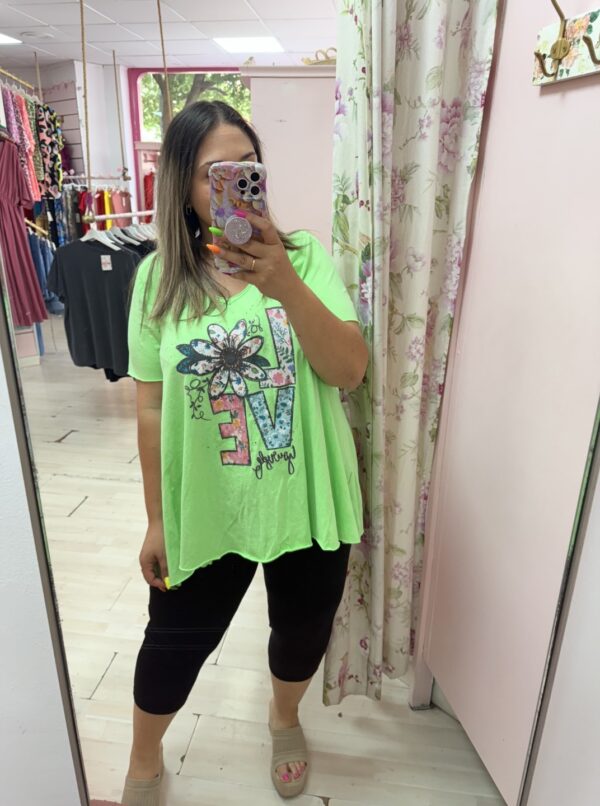 Camiseta love verde - Imagen 4